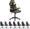 BraZen Puma PC Gaming Chair for Adults Ergonomic Office Computer Chairs Gaming for Adults Video Games Seat Ergonomic Office Computer Video Games Seat Black Yellow