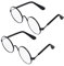 YAODHAOD Pet Dog Cat Sonnenbrille, Retro-Runde Metall Prince Princess Sonnenbrille Puppy Katie Foto Requisiten Spielzeug (2 Stück) (8CM, Durchsichtig)