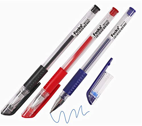 First Stat Pack of 12 Rubber Grip Red Gel Pens 0.5mm