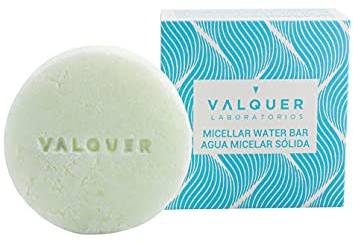 Valquer Mizellenwasser Fester Gesichtsreiniger | 50 g | für alle Hauttypen, kein Plastik, Gesichtsreiniger, vegan
