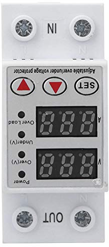 Fafeicy BEMS5-40A Spannungsschutz, 230V 40A Intelligenter digitaler Überspannungs-Überstromschutz