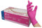 Nitril-Handschuhe 100 Stück in Spender-Box – puderfrei, Nicht steril, beidseitig tragbar - Magenta (XL)