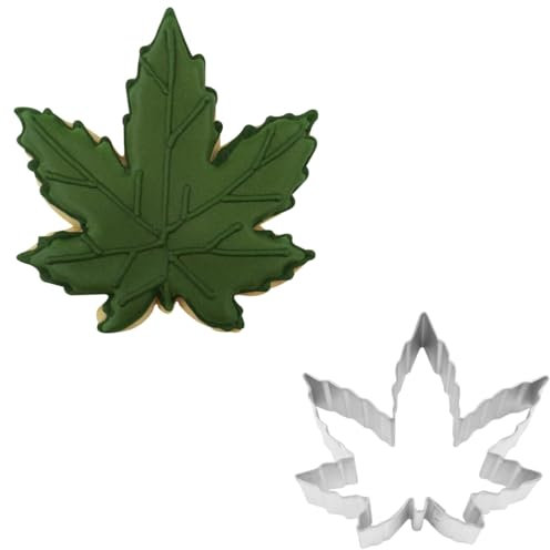 R&M Ausstechform Marihuana-Blatt, 10,2 cm, Edelstahl