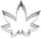R&M Ausstechform Marihuana-Blatt, 10,2 cm, Edelstahl