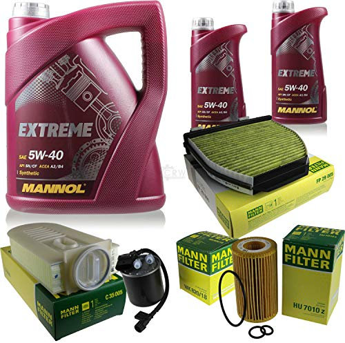 QR-Parts Set 85488208 MN7915-5 WK 820/18 HU 7010 z MN7915-1 FP 29 005 C 35 Inspektionspaket 7 L Extreme 5W-40 + MANN Filterpaket 10932994