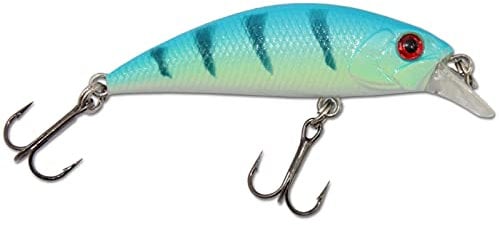 Angel-Berger Wild Devil Baits Trout Minnow Forellen Wobbler Kunstköder Flachläufer (Blue Tiger, 4,5cm)
