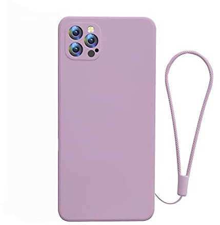 JZ Liquid Silicone Case for iPhone 13 Pro Max,Square Edges Liquid Silicone Phone Case (Individual Protection for Each Lens) for iPhone 13 Pro Max Case - Purple