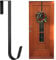 ANSIO Christmas Wreath Hanger for Front Door, 12.5 inches/31.7cm Front Door Wreath Hanger for Christmas Decor - Pack of 1 - Black