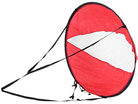 Kajak Wind Segel, 110x110cm/43,31x43,31 Zoll Kajak Abwind Windsegel Faltbares Transparentes Fenster Kanu Windsegel Boot Wassersport-Zubehör für Kanus Schlauchboote Tandems Expeditionsboote Windsegel