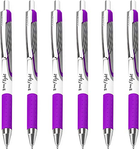 Zebra Classic Z-Grip Flight Lot de 6 stylos à bille Violet 1,2 mm