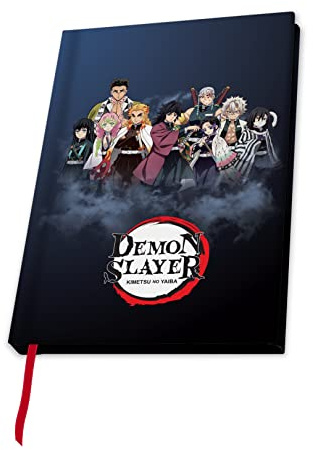 ABYstyle Demon Slayer Kimetsu No Yaiba Pillars Hardcover Notebook 8.5 x 6.3 Anime Manga Office School Stationary Supplies Merch Gift