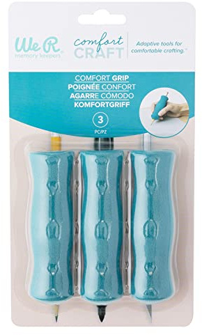 We R Makers Comfort Craft Grip Tool - 3 Soft Foam Pencil Grips for Markers, Craft Knives & More - Comfortable & Egonomic