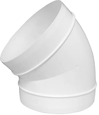 Steinberg14 Diamètre : 150 mm - Arc à 45° - Raccord en PVC pour tuyau de ventilation, raccord tube rond