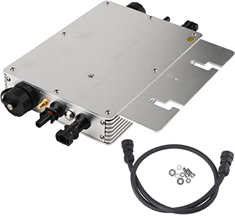 ANKROYU Onduleur solaire en alliage d'aluminium, micro-onduleur solaire couplé au réseau 700 W, contrôle Wi-Fi, détection automatique du courant 120/230 V, avec écran pour surveiller les changements