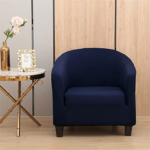 Morbuy Sesselhussen Sesselbezug Stretch Sesselschoner Sesselüberwurf Elastisch Sofahusse Husse Sofabezug für Clubsessel Loungesessel Cocktailsessel (Navy blau)