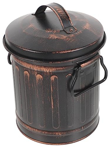 FOYTOKI Cubo De Carbón De La Parrilla Contenedor De Carbón Balde De Leña Cubo De Fuego De Jardín Quemar Jaula Cubo De Restos De Pollo Cubo De Leña Pequeño Cubo De Hierro Planchar Antiguo
