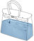 DGAZ Handtasche Tasche Organizer, Seide Innentasche für Birkin 20/25/30/35/40/45/50, Seidige Berührung Taschenorganizer Shaper Einsatz (Celeste, BK35)
