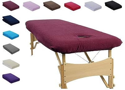 MFB Provence ® - Drap Housse éponge pour Table de massage - coloris au choix (Crème avec trou nasal)