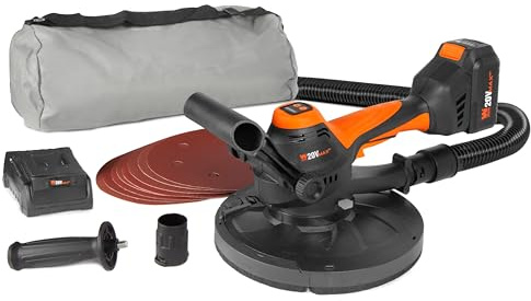 WEN 20V Max Brushless Handheld Drywall Sander with 4.0Ah Battery and Charger (20408)