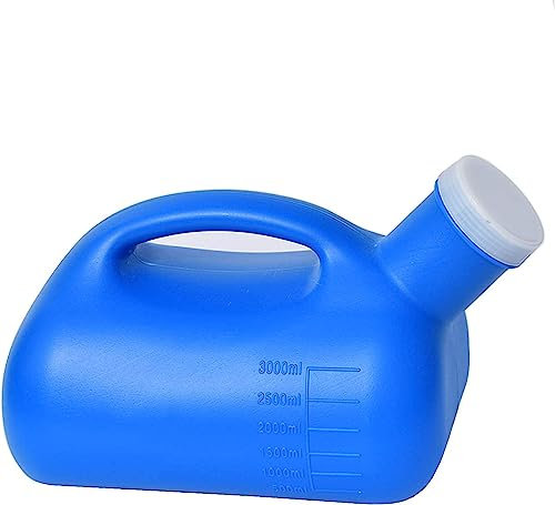 MAYABI Bouteilles d'urine, Bouteilles d'urine en plastiqu 3000ML Grand urinoir Masculin Portable Hommes Pot Pipi Bouteille collecteur Voyage Toilette