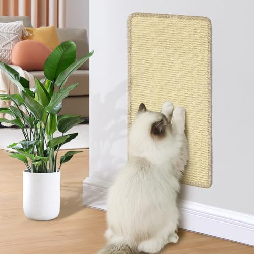 GBLAVM Rascador Gatos Sisal Natural,60x30cm,Protección Muebles,Cuida Uñas Gato,Diseño Sostenible y Elegante para tu Hogar Felino,para Sofa,Pared,Cama,Esquina,antiarañazos,Protector