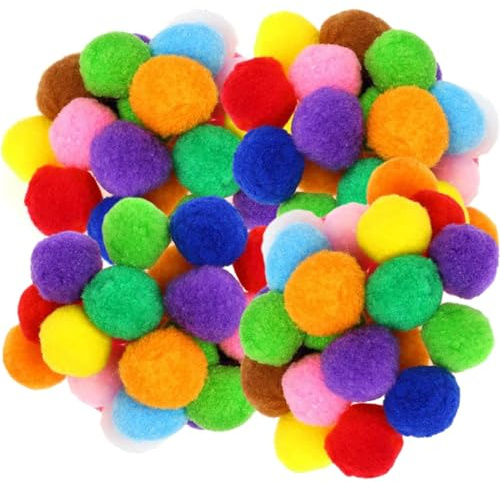 150Pcs 2cm Color Pompoms for Crafting Pom Pom Maker Mini Pom Poms | Pom Pom Maker, Mini Pom Poms, Small Pom Poms for Craft, For Bags Hats DIY Creative Crafts Decorations Arts Projects