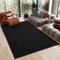 TAPISO Noyan Teppich Kurzflor Antirutsch Schwarz Anthrazit Einfarbig Waschbar rutschfest Waschmaschinenfest Wohnzimmer Schlafzimmer ÖKOTEX 80 x 150 cm