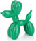 AMOIENSIS Ballon-Hunde-Skulptur, 10 cm, lebendig, vielseitig, kleine Dekoration für Regal, Schreibtisch, Grün