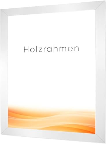 RAWWEST.BIS Bilderrahmen 40x50cm MDF Holz Rahmen Posterrahmen mit Acrylglas Holzrahmen aus Holzplatten für Bilder Poster Fotos Puzzle Plakatrahmen zum Aufhängen & Aufstellen Fotorahmen Weiß