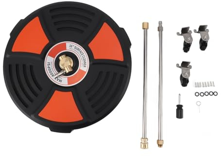 Nettoyeur de surfaces de machine à laver électrique premium de 40,6 cm avec connecteur rapide, sols propres de manière efficace, usage domestique et professionnel