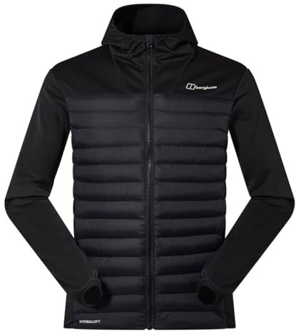 Berghaus Men's Vaskye Synthetic Insulated Jacket | Extra Warm | Durable Coat | Lightweight Design | Puffer Jacket, Black/Black, M