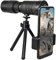4K 10–300 x 40 mm Super-Telezoom-Monokular-Teleskop – kompaktes, wasserdichtes Teleskop mit Smartphone-Adapter, Stativanzug für die Vogelbeobachtung durch Erwachsene, Outdoor-Reisen, Besichtigungen
