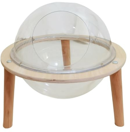 Fenteer Raumkapsel-Katzenbett, Katzenhängematte, für alle Jahreszeiten, Eigentumshaus, stabil, Spiel-Acryl-Kuppel, Katzenbett, Schlafnest ohne Kissen