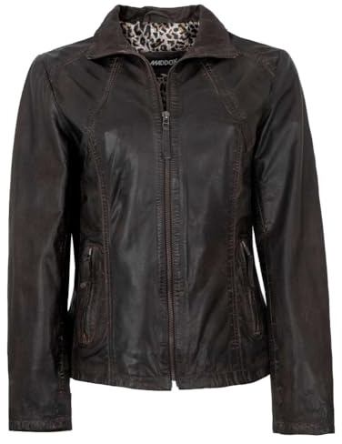 Maddox - Damen Echtleder Lederjacke Lammnappa Coffee Größe 40