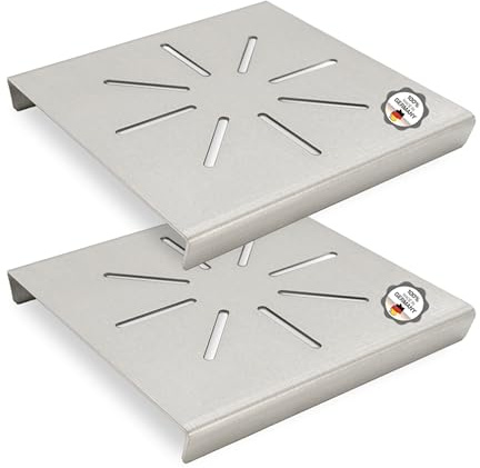 Topfuntersetzer Metall Edelstahl 2er Set - Für Küche, Töpfe & Pfannen als hitzebeständiges Abkühlgitter mit Füßen - Untersetzer mit Gitter - Topfunterlage in modernem Design feuerfest (Stern)