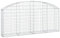 Generico Korb Gabione mit Bogen 200 x 30 x 80/100 cm Eisen verzinkt, kangqiling153464