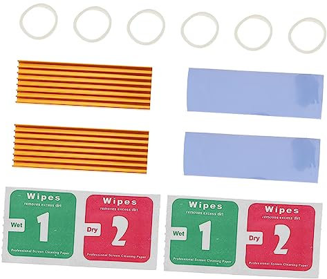 Artibetter 2sets Heatsink Metal Ssd Cooling Bracket Gold Thermal Insulation Pads for Pcie Ssd