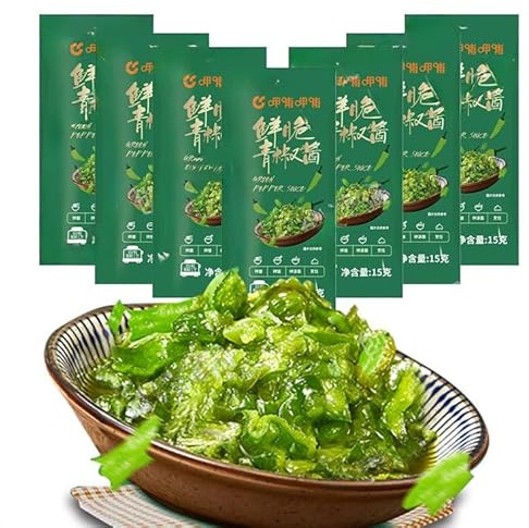 Green pepper sauce,Hot sauce,Seasoning,Noodles sauce,Instant sauce,Table sauce,Snack food,Condiments,barbecue hot pot sauce,Chilli & Hot Pepper Sauce (20 packs)