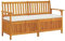 Willood Truhenbank mit Kissen 148 cm Massivholz Akazie Braun und Weiß