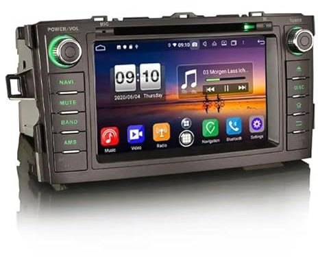 Radio Coche Bluetooth con Pantalla 7 Pulgadas para Toyota Auris y Corolla 2006-2012 con Android 13 y 2GB+64GB - Compatible con Apple Carplay y Android Auto Inalambrico - Autoradio 2 DIN Navegador GPS
