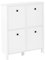 Armario zapatero MDF 4 compartimentos estilo escandinavo entrada blanco Gibson