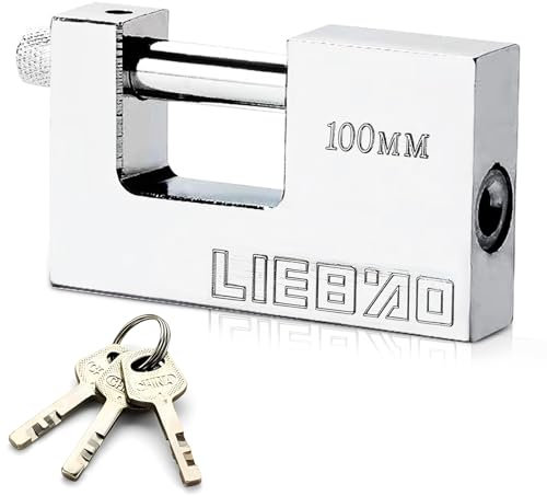 Vorhängeschloss Wetterfest, Containerschloss Groß mit 3 Schlüssel Hochbelastbar Sicherheitsschloss Gleichschließend Anti Bohrer Hängeschloss 12mm Dick für Container Schuppen Garagen