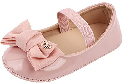 Allbestop Boite A Chaussure Toddler Infant Kids Girls First Walking Chaussures de Loisirs Chaussures de Loisirs à Bout Ouvert Accessoires Valise(Rose,21)
