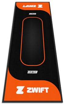 SIXTEN Zwift Heimtrainer-Matte, 65 x 180 cm, vibrations- und geräuschdämpfend, für den Innenbereich, langlebig