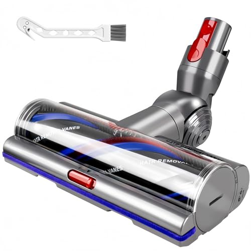 Brosse High Torque Anti-Enchevêtrement Compatible avec Dyson V15 V11 V10 V8 V7 SV14 SV22, Tête d'Aspirateur Motorisée de Rechange, Aspiration Réglable pour Tapis Sols Durs et Poils d'animaux