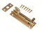 Door Barrel Slide Bolt Cranked Offset 75Mm 3 Inch Brass + Screws