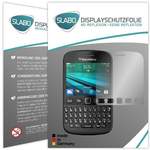 Slabo 2 x Film de Protection d'écran Blackberry 9720 Protection écran Film de Protection Film No Reflexion Mat - Anti-Reflets Made in Germany