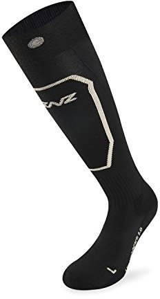 Lenz Erwachsene Heat Sock 1.0 Slim fit Heizsocke, schwarz/Bronze, 39-41