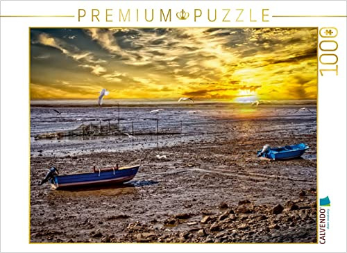 CALVENDO Puzzle Im Watt vor Wilhelmshaven | 1000 Teile Lege-Größe 64 x 48 cm Foto-Puzzle für glückliche Stunden