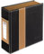Hama CD-Ordner für 28 CDs/DVDs/Blu-rays, stabile Konstruktion mit Holz-Seitenteilen, schwarz/braun